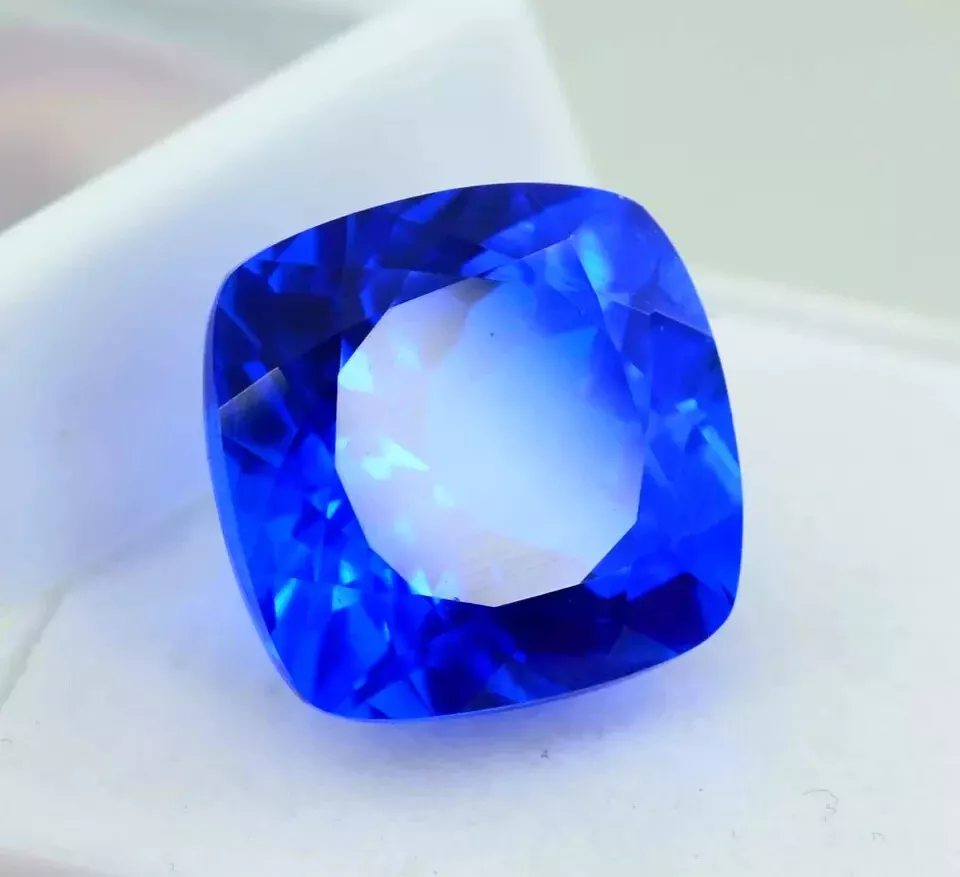 5.01+ Ct NATURAL Blue Sapphire CUSHION Cut GIE Certified Loose Gemstone New